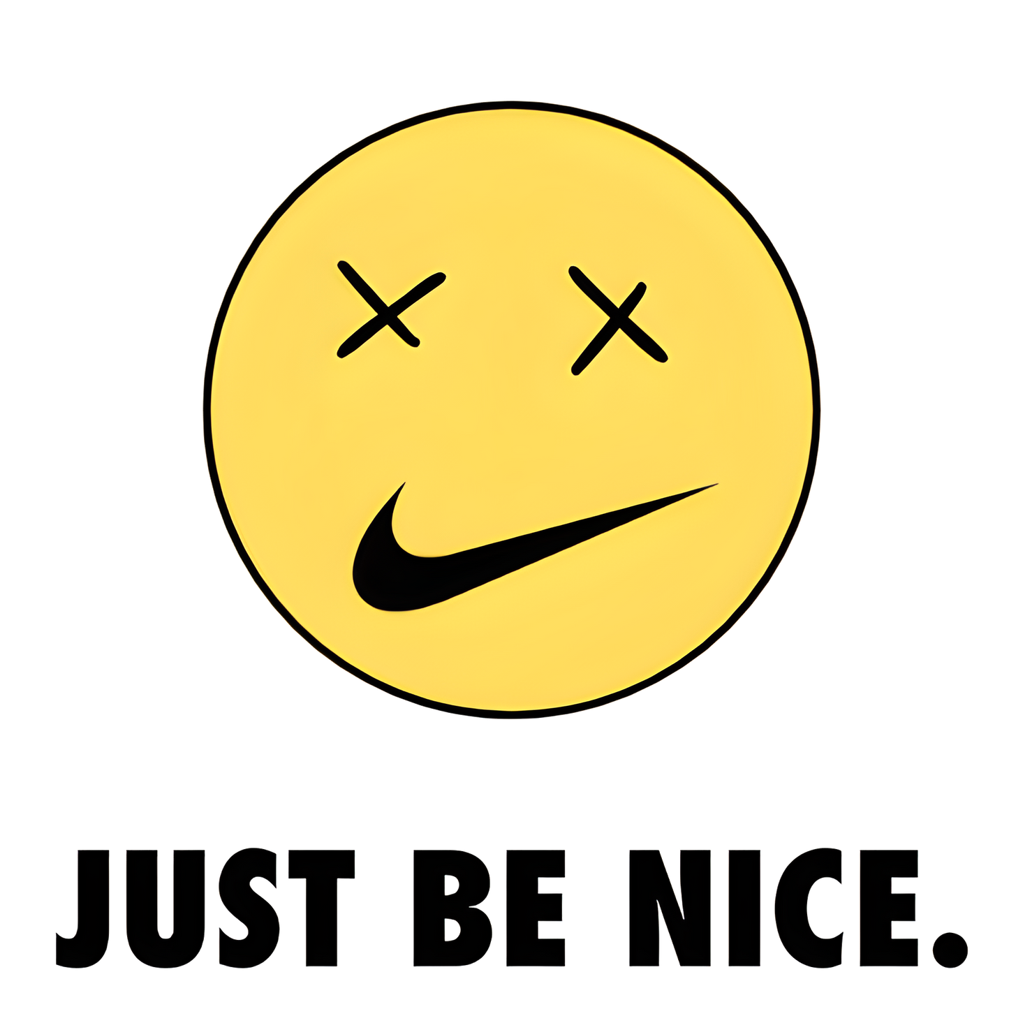 Just Be Nice - Snow Washed Oversized Cotton T-Shirt