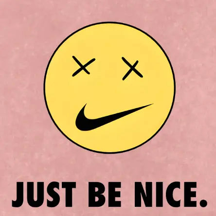 Just Be Nice - Snow Washed Oversized Cotton T-Shirt