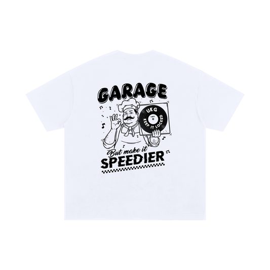 Garage But Make It Speedier - Unisex Oversized Cotton T-Shirt